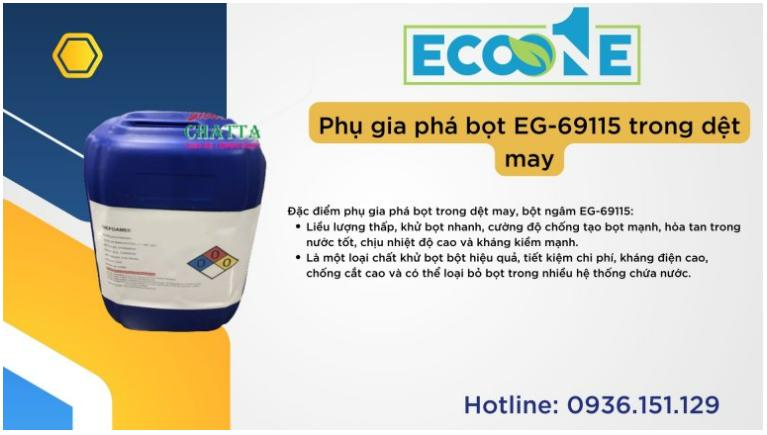 EG-69115 phụ gia phá bọt trong dệt may, bột ngâm